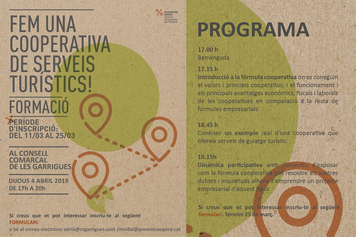 Nova Formació: Fem una Cooperativa de Serveis Turístics!