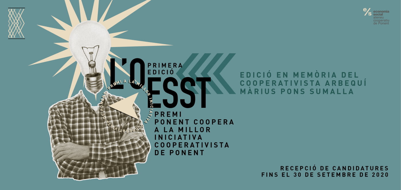 Ponent Coopera convoca el Premi L’OESST 2020 per a la millor iniciativa cooperativista de Ponent