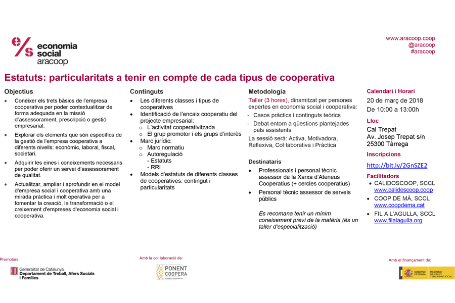 Ponent Coopera col·labora amb Calidoscoop en una sessió de formació a Cal Trepat